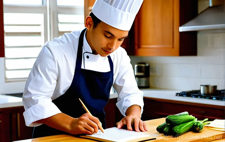 국제요리사 자격증 시험 일정 - **Prompt:** A highly professional and confident female chef, in her late 20s to early 30s, stands pr...