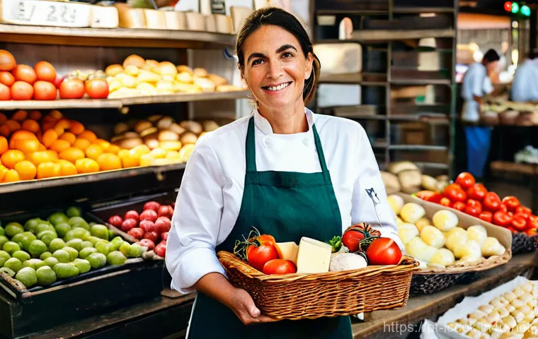 요리사로서 레시피 개발 과정 - **Prompt 1: The Culinary Muse in a Portuguese Market**
"A vibrant, high-resolution photo capturi...